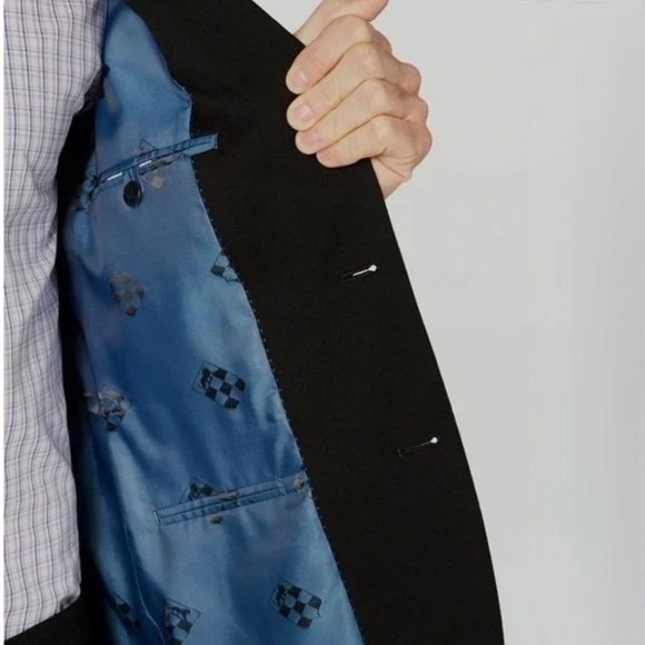 Like New! [Vince Camuto] Black Blazer + Suit Jacket | Teen Sport Coat | 36 Slim - Picture 6 of 16